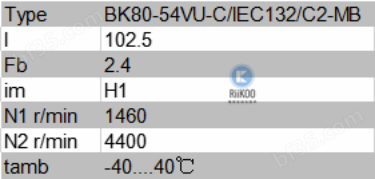 BAUER减速机BK80-54VU-C/IEC132/C2-MB